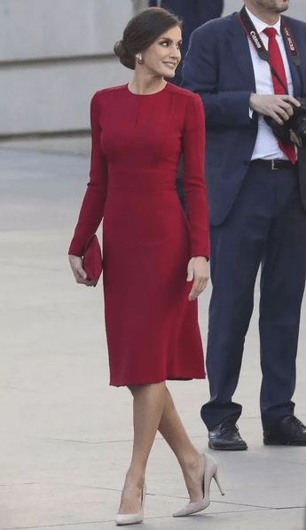 La Reina Leticia Vuelve a Repetir Vestido