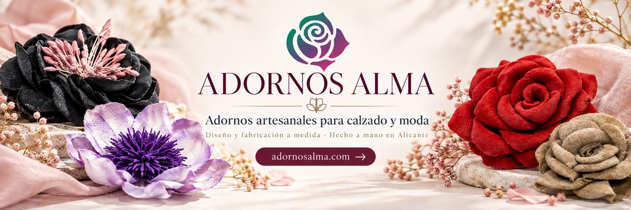 Adornos Alma: adornos artesanales para calzado y moda, hechos a mano en Alicante